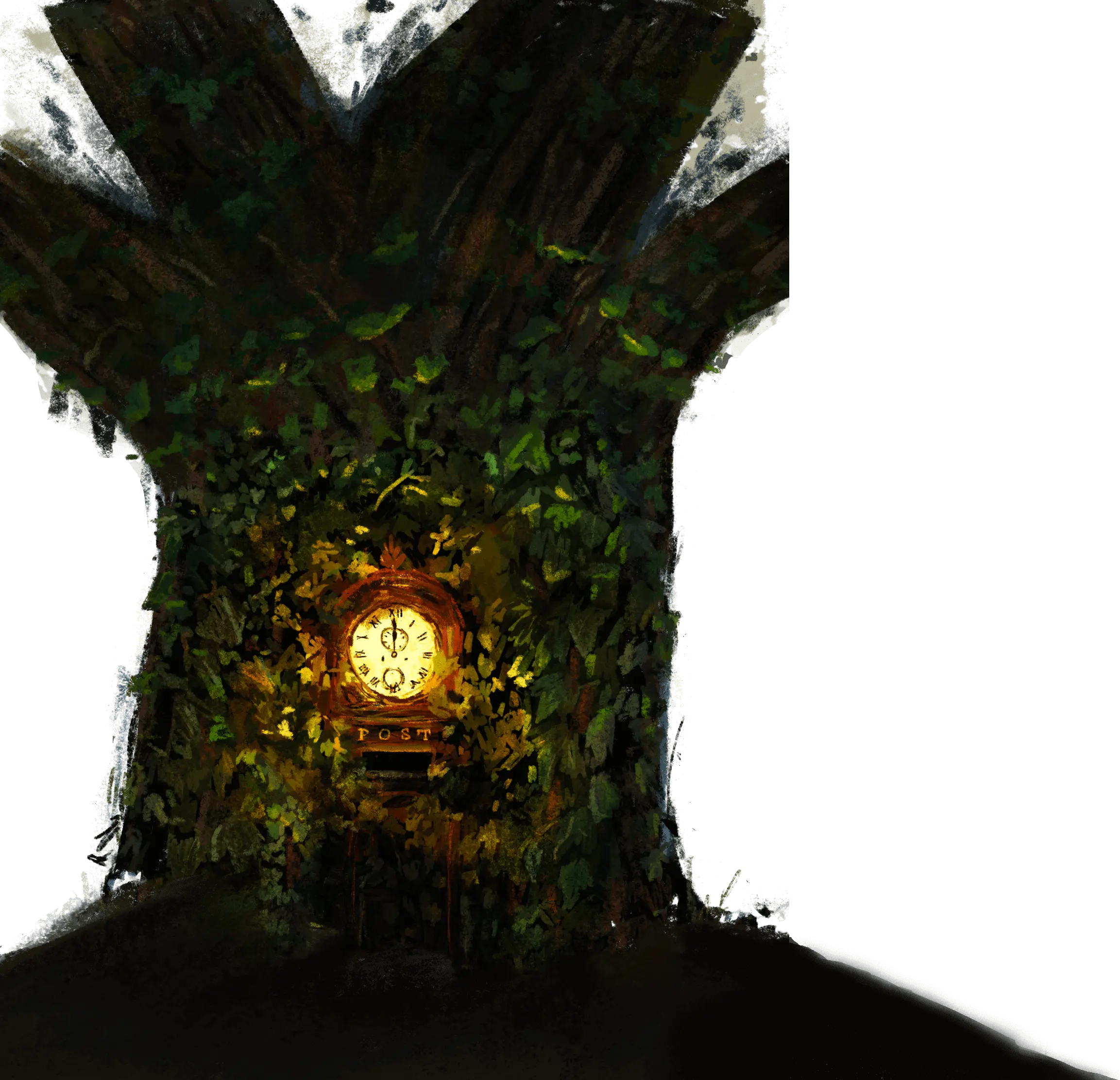 Fredrick the fox standing in front of The Midnight Post